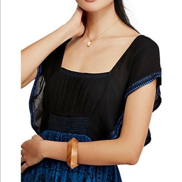 NWT Free People Maxi Boho square neck dress - Picture 3 of 8